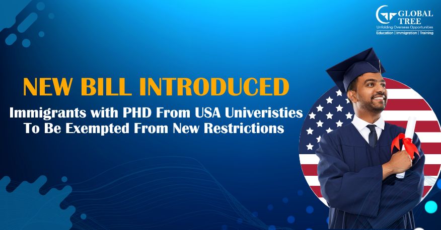 New Bill Introduced - Immigrants with PHD from US Universities to be exempted from New Restrictions