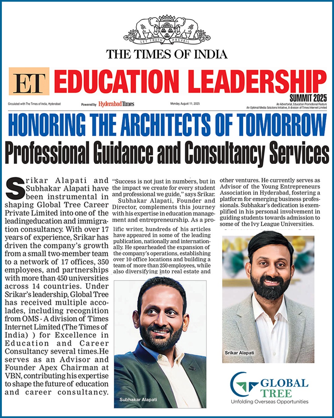 Honoring the Architects of Tomorrow: Redefining Excellence in Global Education and Consultancy